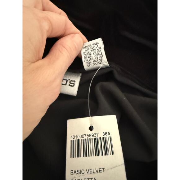 Chico's Black velvet A-line Long Maxi Skirt NWT Christmas Holiday Whimsigoth 1/M - Picture 5 of 8